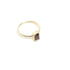 Four Claw Emerald Cut Smokey Quartz Ring in Yellow Gold